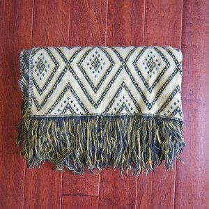 Boho reversible flannel multicolor scarf